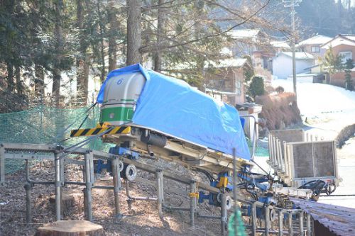 地元にて工事用モノレール発見!