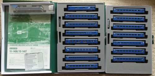 KATO EF66後期型＋24系25形寝台特急はやぶさ入線