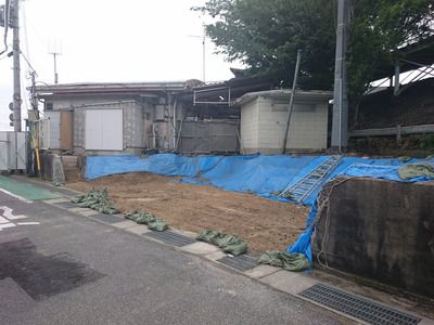 和泉鳥取駅バリアフリー化工事の様子(2017.5.13)