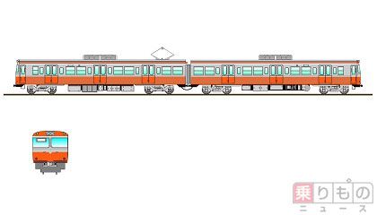 昭和時代のカラーが「復活」　上高地線でラッピング電車、3日から運行