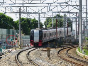 名鉄犬山線布袋駅付近上り高架線切替後2017年06月10日【高架化工事】