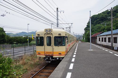 伊予鉄道高浜線　港山駅と三津の渡し