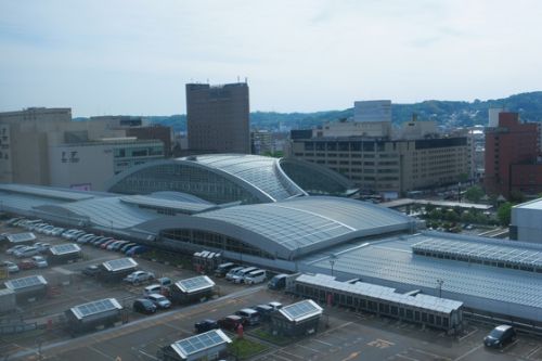 ♪日本真ん中らへん鉄道の旅2017初夏♪第35話『ホテルから見た金沢駅。そして朝ごはんビュッフェで相変わらず食べ過ぎ(;'∀')』