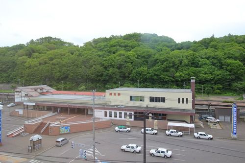 上から見る網走駅