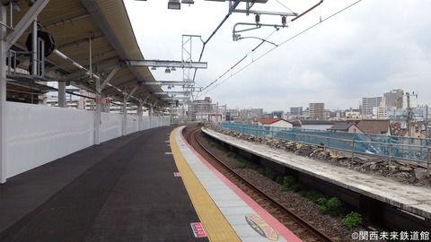 鴫野駅改良工事(おおさか東線) 2017/07/17