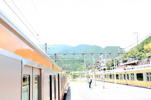 奥多摩駅に降り立ち