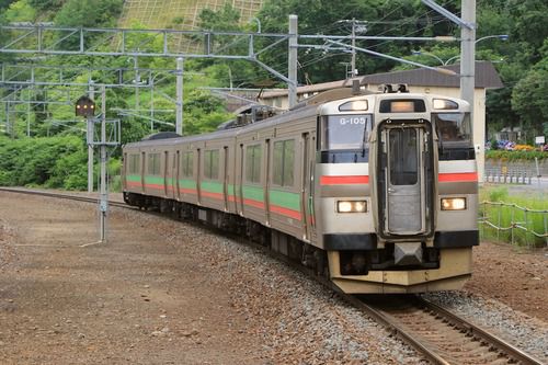 小樽築港駅で、731系電車G-105編成さん