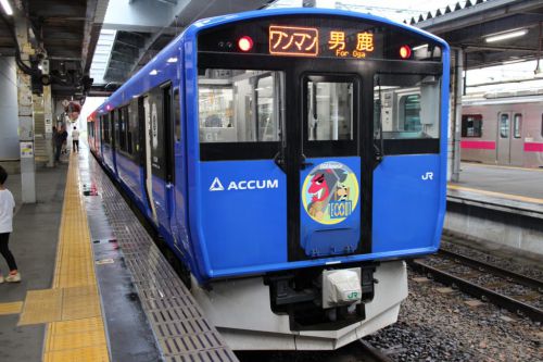 男鹿線 新型車両ACCUMから見える車窓 男鹿駅周辺ぶらり街歩き ご当地スイーツに出会う