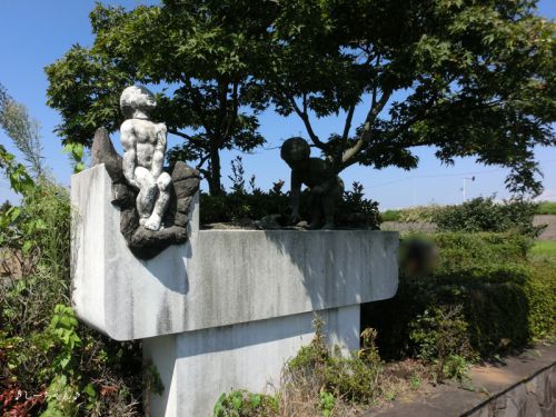 ニュー・旧日本煉瓦製造専用鉄道線(上敷免鉄道)跡。
