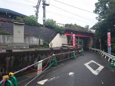 和泉鳥取駅バリアフリー化工事の様子(2017.7.9)