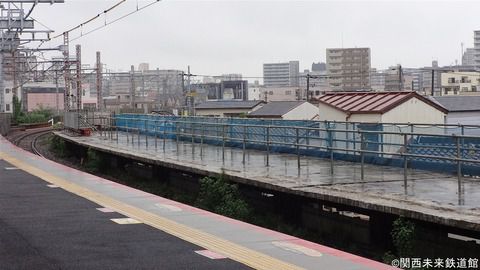 鴫野駅改良工事(おおさか東線) 2017/10/21