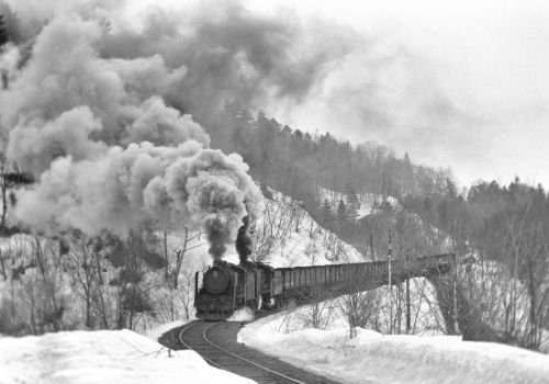 夕張鉄道 さよなら撮影会の錦沢で96重連が吠えた(10)