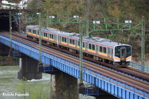E129系 普通列車 A編成×2 春の魚野川