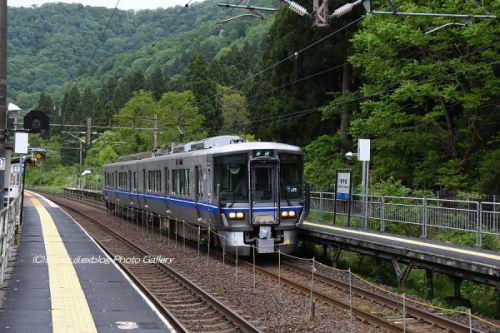 521系を南今庄駅にて1