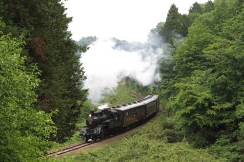 天矢場お立ち台で綿菓子ふわふわな白煙 - 2022年・真岡鉄道 -