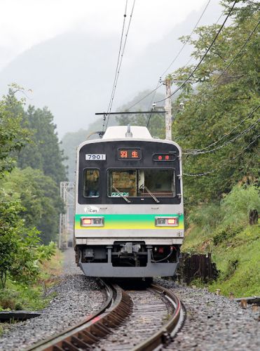 　雨の降り続く 秩父鉄道　2015.8.30