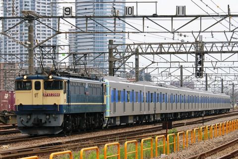 新鶴見界隈987-1(都営地下鉄三田線用6510F編成甲種 EF65 2066)