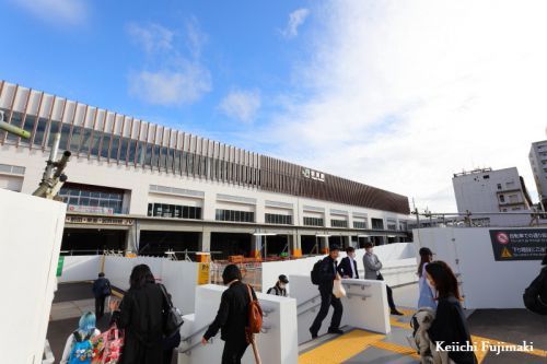 新潟駅在来線全線高架化後の万代口