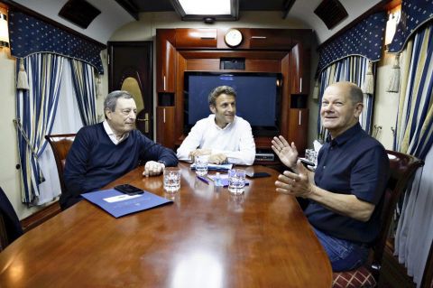 独仏伊首脳、夜行列車でウクライナへ