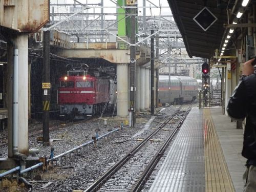 上野駅地平ホーム 発着するレアな列車たち part2 EF81牽引E26系による「カシオペア紀行」返却列車