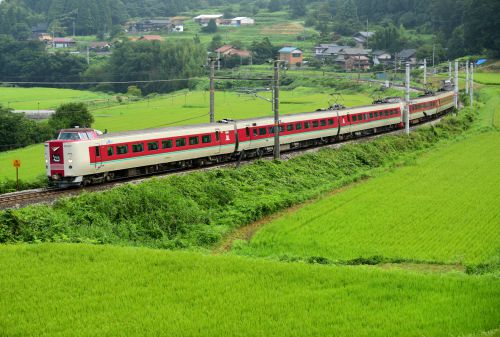 伯備線の夏の里山風景を駆け抜ける381系特急「やくも号」他(上石見~下石見信)