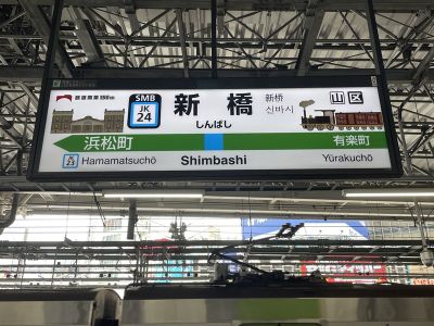 鉄道開業150周年記念駅名標装飾