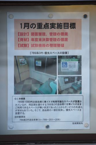 特急「ライラック」に使用する789系0番台に優先スペースを新たに設置