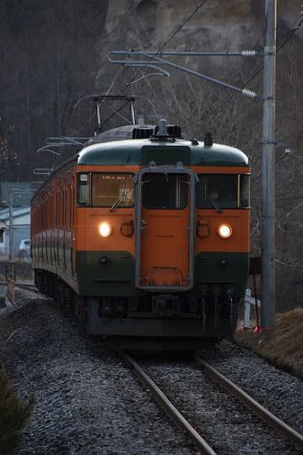 3月14日撮影 その5 吾妻線大前駅始発 115系ラスト撮影
