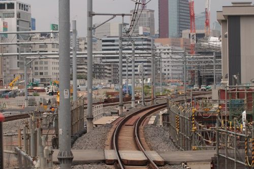 2018年6月17日、品川駅の線路切り替え工事 その2 品川客車区ありし頃
