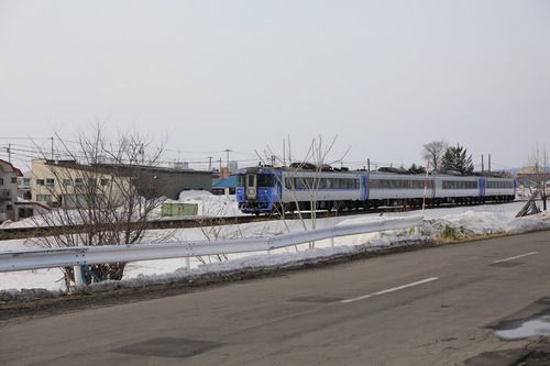 名寄駅付近で、16時頃。