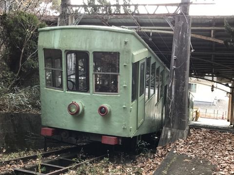 【高松】屋島ケーブルの車両と駅跡