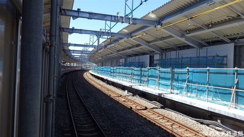 鴫野駅改良工事(おおさか東線) 2018/08/26