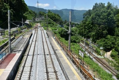 姨捨駅スイッチバック・日本三大車窓