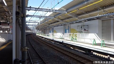 鴫野駅改良工事(おおさか東線) 2018/10/20