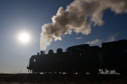 真岡鉄道SL新年号(2019/1/5上りその1七井発車)