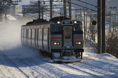 雪煙を巻きあげて・731系電車