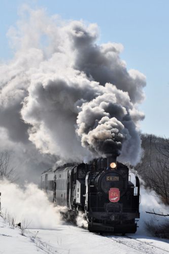 SL冬の湿原号(2019/1/26・27上り五十石駅跡)