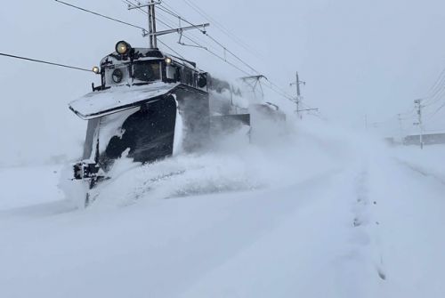 本日の田んぼアート駅(猛吹雪動画) 2019/2/8