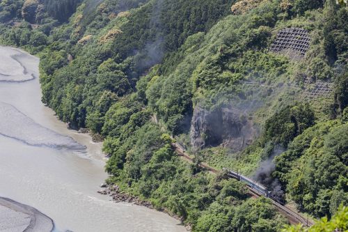 神尾駅通過中(大井川鐵道)