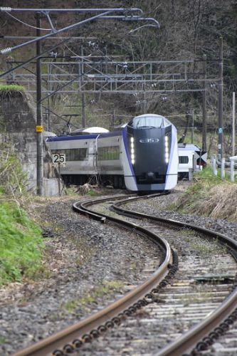 4月29日撮影 大糸線を撮影 その6 E353系「あずさ」南小谷駅送り込み回送編