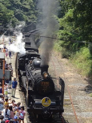 2015年8月 貴婦人C571号機牽引による「SLやまぐち号」の旅 その7 途中駅での列車撮影