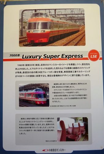 初めての小田急ファミリー鉄道展2019 参加 その11 特急ロマンスカー写真による紹介 LSE 7000形