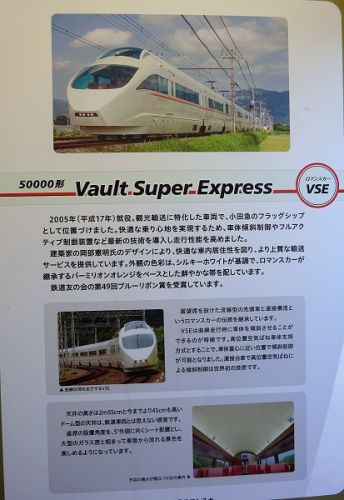 初めての小田急ファミリー鉄道展2019 参加 その14 特急ロマンスカー写真による紹介 VSE 50000形