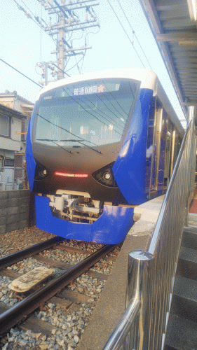 静岡鉄道A3000形A3005F(エレガントブルー編成)in新清水駅