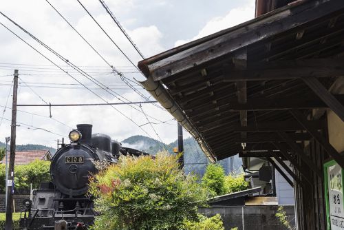 地名駅にて(大井川鐵道)