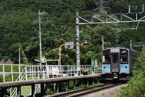 本日の撮影　辰野線は信濃川島駅にてのイベントより