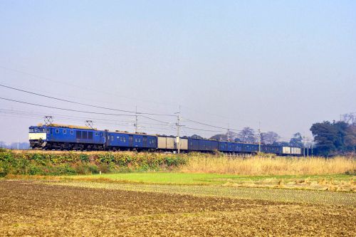 昔の写真のデジタルコピー/EF64の牽く荷物列車
