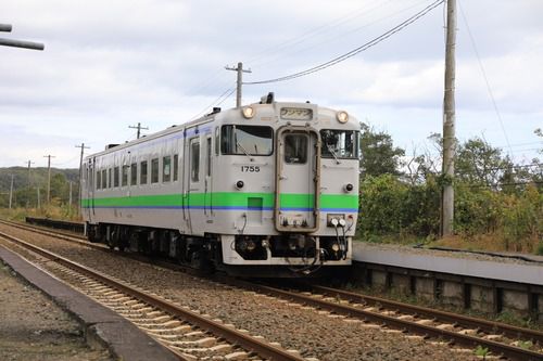 今は亡き、直別駅にて。