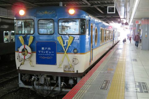 【延長運転】 広島駅で瀬戸内マリンビュー 「尾道行き」 の表示を撮る(2019年10月)