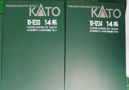 KATOの10-1233/1234 14系 寝台特急「さくら」JR仕様 長崎編成/佐世保編成セット